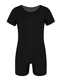 CHICTRY Maillot Manga Corta Niños Niñas Ballet Danza Gimnasia Ritmica Artística Leotardo Deportivo Clásico Elástico Bailarina Mono Unitard Verano...