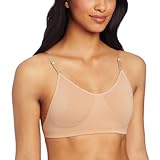 Sujetador ortopédico sin costuras transparente de Capezio, mujer, Seamless Clear Back Bra With Transition Straps, color carne, medium